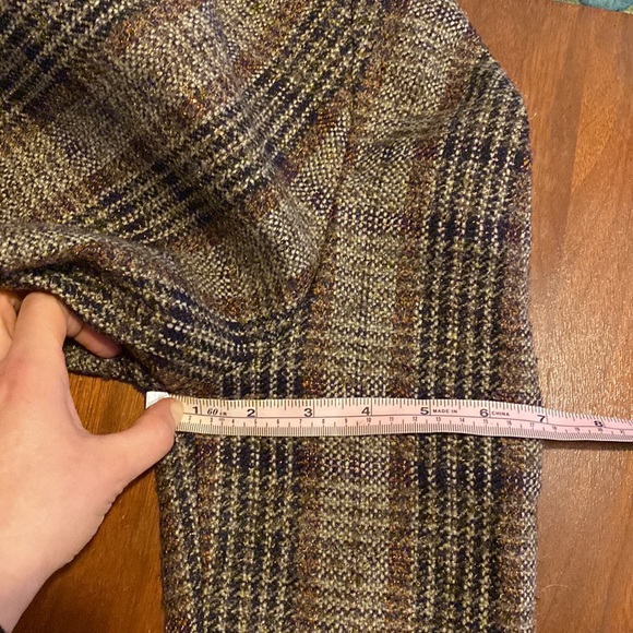 Dolce & Gabbana Brown Tweed Metallic Trench with Leather Detailing - Picture 12 of 14